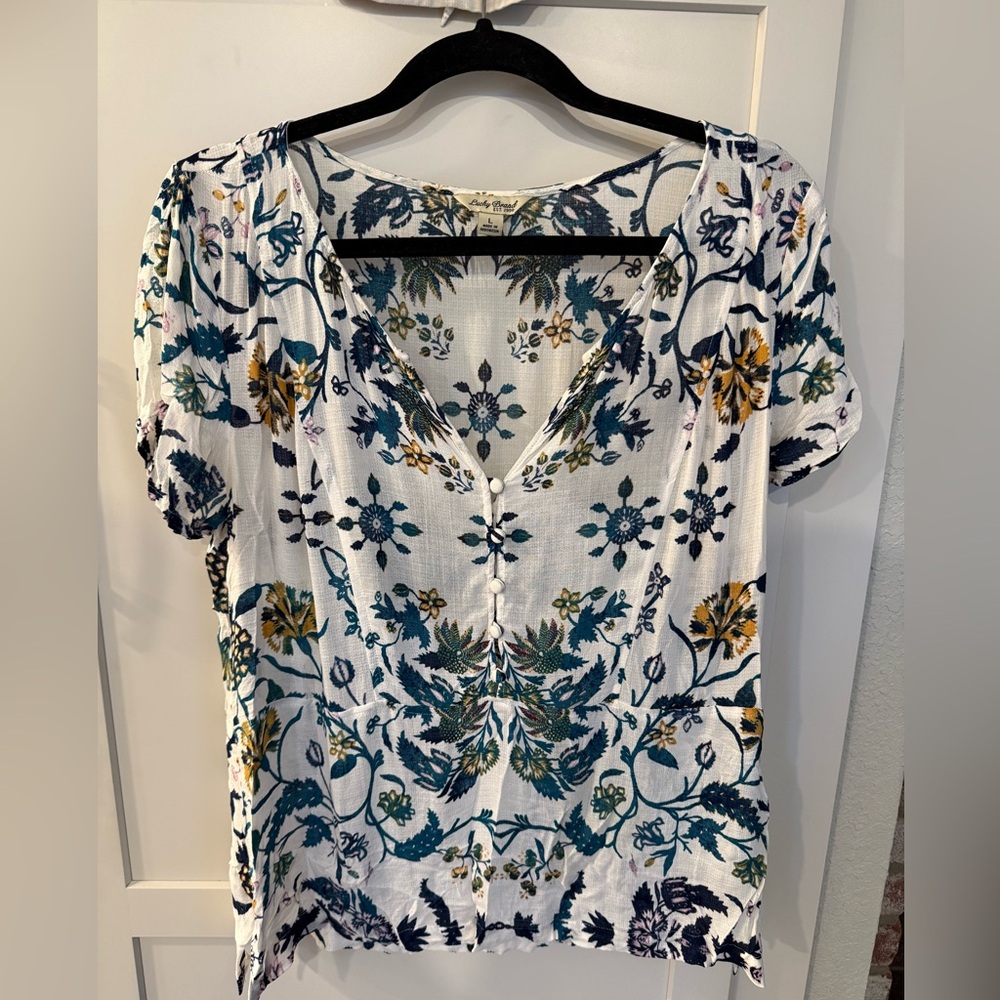 Lucky Brand Floral Print Top